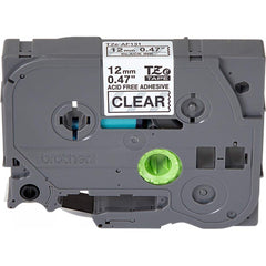 Brother - Labels, Ribbons & Tapes; Type: Label Tape ; Color: Black on Clear ; For Use With: GL-100; PT-1000; PT-1000BM; PT-1010; PT-1010B; PT-1010NB; PT-1010S; PT-1090; PT-1090BK; PT-1100; PT-1100SB; PT-1100SBVP; PT-1100ST; PT-1120; PT-1130; PT-1160; PT- - Exact Tool & Supply