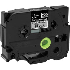 Brother - Labels, Ribbons & Tapes; Type: Label Tape ; Color: Black on Matte Silver ; For Use With: PT-18RKT; PT-9200PC; PT-9500PC; PT-9700PC; PT-9800PCN; PT-E300; PT-E500; PT-E550W; PT-E800W; PT-P750WVP; PT-P900; PT-P900W; PT-P950NW P-Touch Label Makers - Exact Tool & Supply