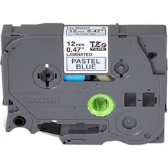 Brother - Labels, Ribbons & Tapes; Type: Label Tape ; Color: Black on Pastel Blue ; For Use With: GL-100; PT-1000; PT-1000BM; PT-1010; PT-1010B; PT-1010NB; PT-1010R; PT-1010S; PT-1090; PT-1090BK; PT-1100; PT-1100SB; PT-1100SBVP; PT-1100ST; PT-1120; PT-11 - Exact Tool & Supply