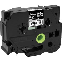 Brother - Labels, Ribbons & Tapes; Type: Label Tape ; Color: Black on White ; For Use With: PT-9200PC; PT-9500PC; PT-9700PC; PT-9800PCN; PT-E500; PT-E550W; PT-E800W; PT-P750WVP; PT-P900; PT-P900W; PT-P950NW P-Touch Label Makers ; Width (mm): 24.00 ; Leng - Exact Tool & Supply