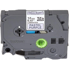 Brother - Labels, Ribbons & Tapes; Type: Label Tape ; Color: Black on Pastel Purple ; For Use With: GL-100; PT-D200; PT-D202; PT-D210; PT-D215e; PT-D400; PT-D400AD; PT-D400VP; PT-D450; PT-D600; PT-D800W; PT-E100; PT-E105; PT-E110; PT-E300; PT-E500; PT-E5 - Exact Tool & Supply