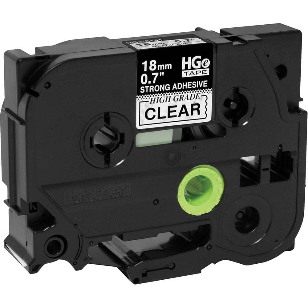 Brother - Labels, Ribbons & Tapes; Type: Label Tape ; Color: Black on Clear ; For Use With: PT-18RKT; PT-9200PC; PT-9500PC; PT-9700PC; PT-9800PCN; PT-E300; PT-E500; PT-E550W; PT-E800W; PT-P750WVP; PT-P900; PT-P900W; PT-P950NW P-Touch Label Makers ; Width - Exact Tool & Supply