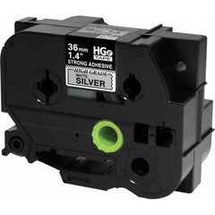 Brother - Labels, Ribbons & Tapes; Type: Label Tape ; Color: Black on Matte Silver ; For Use With: PT-9700PC; PT-9800PCN; PT-E800W; PT-P900; PT-P900W; PT-P950NW P-Touch Label Makers ; Width (mm): 36.00 ; Length (Feet): 26.2 ; Material: Polyester - Exact Tool & Supply