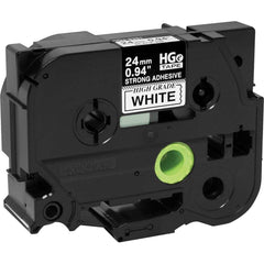 Brother - Labels, Ribbons & Tapes; Type: Label Tape ; Color: Black on White ; For Use With: PT-9200PC; PT-9500PC; PT-9700PC; PT-9800PCN; PT-E500; PT-E550W; PT-E800W; PT-P750WVP; PT-P900; PT-P900W; PT-P950NW P-Touch Label Makers ; Width (mm): 24.00 ; Leng - Exact Tool & Supply