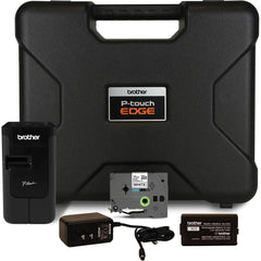 Brother - Electronic Label Makers; Type: Label Printer ; Power Source: 12V DC 2A AC Adapter; Rechargeable Lithium-Ion Battery ; Resolution: 180 x 360 ; Contents: Label Printer; 8 m Tape (TZeFX231); Rechargeable Lithium-Ion Battery (BA-E001); USB Cable; A - Exact Tool & Supply