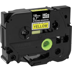 Brother - Labels, Ribbons & Tapes; Type: Label Tape ; Color: Black on Yellow ; For Use With: PT-18RKT; PT-9200PC; PT-9500PC; PT-9700PC; PT-9800PCN; PT-E300; PT-E500; PT-E550W; PT-E800W; PT-P750WVP; PT-P900; PT-P900W; PT-P950NW P-Touch Label Makers ; Widt - Exact Tool & Supply