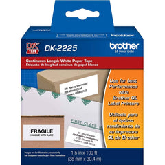 Brother - Labels, Ribbons & Tapes; Type: Label Tape ; Color: Black on White ; For Use With: Brother QL-1050; QL-1060N; QL-1100; QL-1110NWB; QL-500; QL-700; QL-710W; QL-720NW; QL-800; QL-810W; QL-820NWB; QL-1050N; QL-550; QL-570; QL-570VM; QL-580N; QL-650 - Exact Tool & Supply