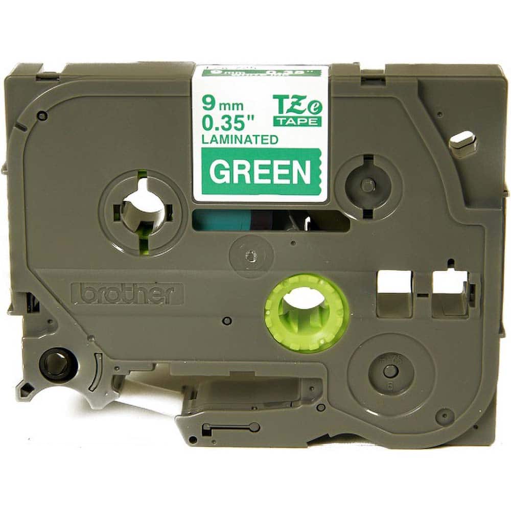 Brother - Labels, Ribbons & Tapes; Type: Label Tape ; Color: White on Green ; For Use With: GL-100; GL-H100; PT-1000; PT-1000BM; PT-1010; PT-1010B; PT-1010NB; PT-1010R; PT-1010RDT; PT-1010S; PT-1090; PT-1090BK; PT-1100; PT-1100QL; PT-1100SB; PT-1100SBVP; - Exact Tool & Supply
