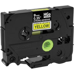 Brother - Labels, Ribbons & Tapes; Type: Label Tape ; Color: Black on Yellow ; For Use With: PT-18RKT; PT-9200PC; PT-9500PC; PT-9700PC; PT-9800PCN; PT-E100; PT-E110; PT-E300; PT-E500; PT-E550W; PT-E800W; PT-P750WVP; PT-P900; PT-P900W; PT-P950NW P-Touch L - Exact Tool & Supply