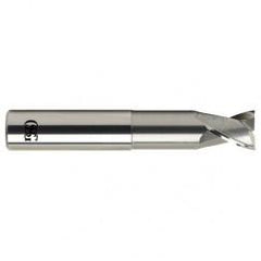 1 Dia. x 6 Overall Length 2-Flute .090 C/R Solid Carbide SE End Mill-Round Shank-Center Cutting-Uncoated - Exact Tool & Supply