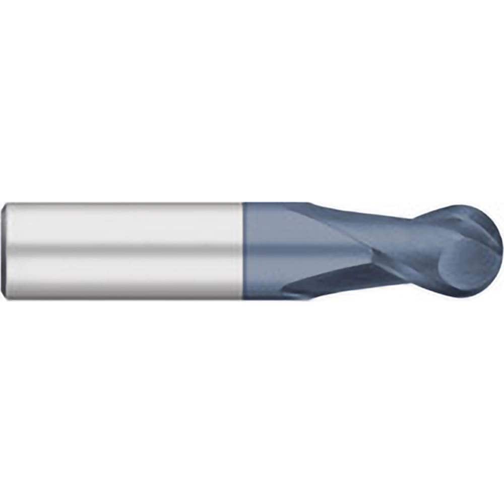 Titan USA - Ball End Mills; Mill Diameter (Decimal Inch): 0.2188 ; Number of Flutes: 2 ; Length of Cut (Inch): 7/16 ; Length of Cut (Decimal Inch): 0.4375 ; Material: Solid Carbide ; Overall Length (Inch): 2 - Exact Tool & Supply