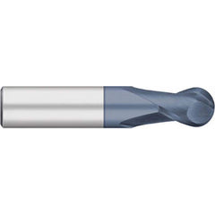 Titan USA - Ball End Mills; Mill Diameter (Decimal Inch): 0.2188 ; Number of Flutes: 2 ; Length of Cut (Inch): 7/16 ; Length of Cut (Decimal Inch): 0.4375 ; Material: Solid Carbide ; Overall Length (Inch): 2 - Exact Tool & Supply