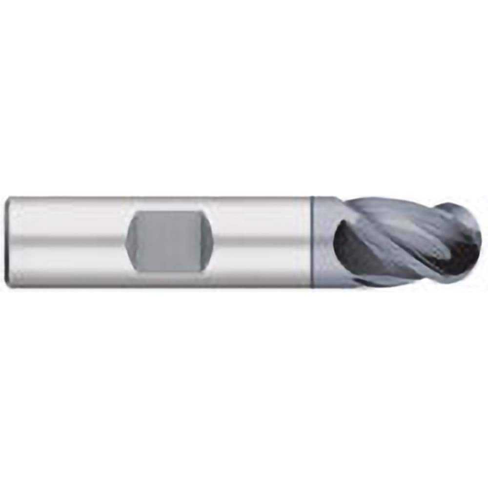 Titan USA - Ball End Mills; Mill Diameter (Inch): 1/2 ; Mill Diameter (Decimal Inch): 0.5000 ; Number of Flutes: 4 ; Length of Cut (Inch): 5/8 ; Length of Cut (Decimal Inch): 0.6250 ; Material: Solid Carbide - Exact Tool & Supply
