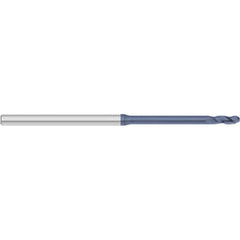 Titan USA - Ball End Mills; Mill Diameter (mm): 1.40 ; Mill Diameter (Decimal Inch): 0.0550 ; Number of Flutes: 3 ; Length of Cut (Decimal Inch): 0.1650 ; Material: Solid Carbide ; Overall Length (Inch): 2-1/2 - Exact Tool & Supply