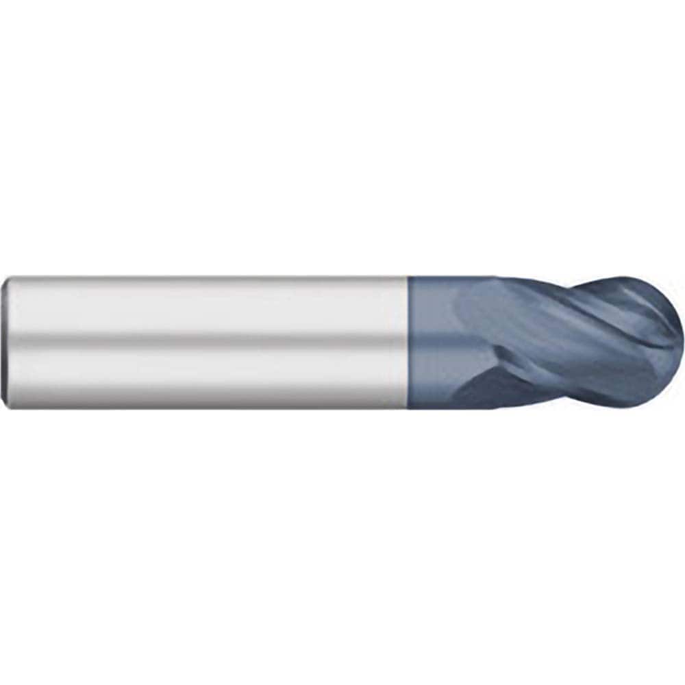 Titan USA - Ball End Mills; Mill Diameter (Decimal Inch): 0.0781 ; Number of Flutes: 4 ; Length of Cut (Inch): 1/8 ; Length of Cut (Decimal Inch): 0.1250 ; Material: Solid Carbide ; Overall Length (Inch): 1-1/2 - Exact Tool & Supply