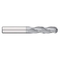 Titan USA - Ball End Mills; Mill Diameter (Inch): 3/8 ; Mill Diameter (Decimal Inch): 0.3750 ; Number of Flutes: 3 ; Length of Cut (Inch): 1 ; Length of Cut (Decimal Inch): 1.0000 ; Material: Solid Carbide - Exact Tool & Supply