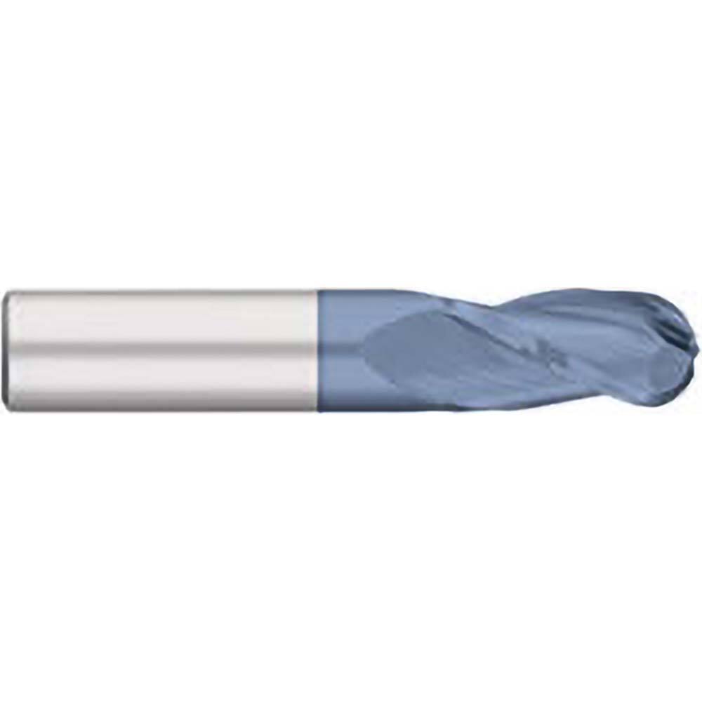 Titan USA - Ball End Mills; Mill Diameter (Decimal Inch): 0.4844 ; Number of Flutes: 3 ; Length of Cut (Inch): 1 ; Length of Cut (Decimal Inch): 1.0000 ; Material: Solid Carbide ; Overall Length (Inch): 3 - Exact Tool & Supply