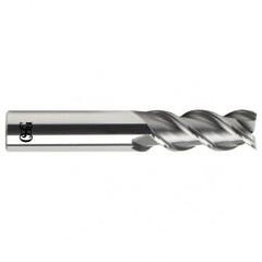 1/2 Dia. x 3 Overall Length 3-Flute .020 C/R Solid Carbide SE End Mill-Round Shank-Center Cutting-Uncoated - Exact Tool & Supply