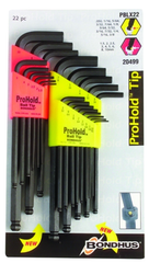 22PC TIP BALL END L-WRENCH DOUBLE - Exact Tool & Supply