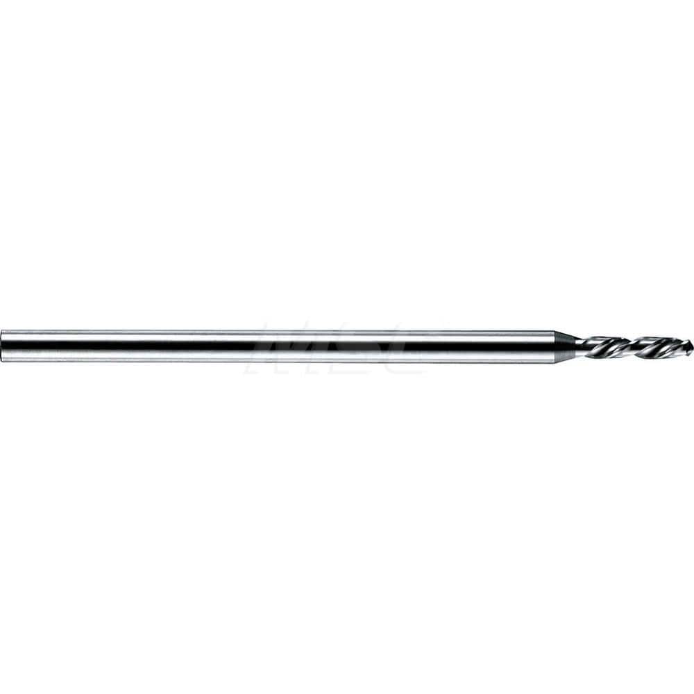 Micro Drill Bit: 0.052″ Dia, 120 °, Solid Carbide Bright/Uncoated, RH Cut, Helical Flute, Series 6120