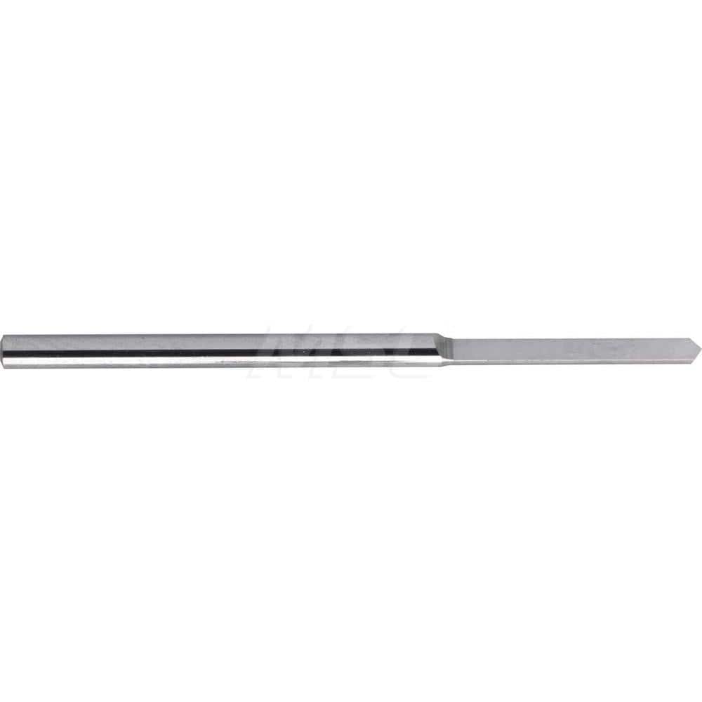 Gun Drill Bits; DrillType: Half-Round Single Lip Gun Drill; Drill Size (Inch): 0.0571; Drill Size (Metric): 1.450; Drill/Shank Material: Solid Carbide; Flute Length (Metric): 14.50; Depth of Cut (Metric): 14.50; Number of Flutes: 1; Coolant Hole Configura