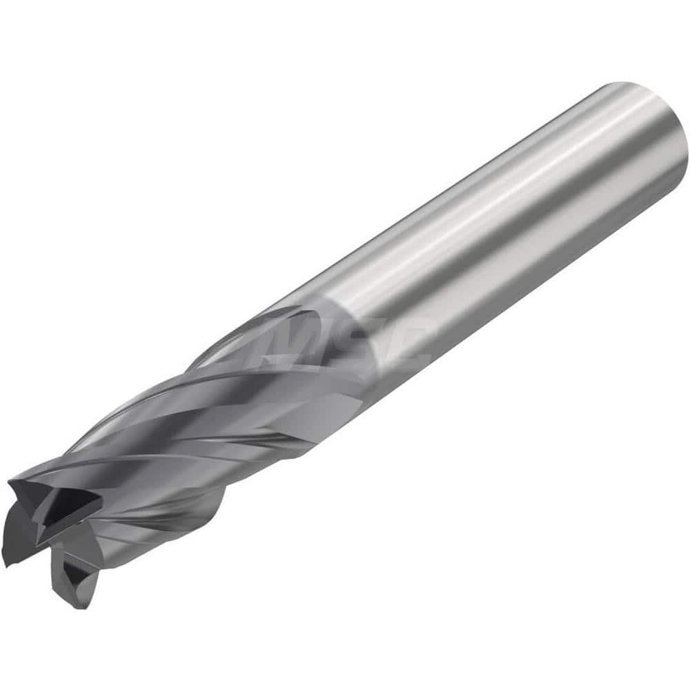 Corner Radius End Mill: 0.2756″ Dia, 3 Flutes, Solid Carbide 35 ° Helix, SIRON-A Coated, Corner Chamfer End, Series JSE513