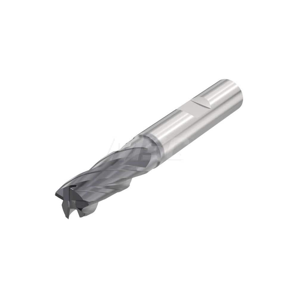 Corner Radius End Mill: 0.2362″ Dia, 4 Flutes, Solid Carbide 35 ° Helix, SIRON-A Coated, Corner Radius End, Series JSE514