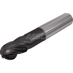 Ball End Mill: 0.375″ Dia, 5 Flute, Solid Carbide 4″ OAL, 3/8″ Shank Dia, 38 ° Helix, TiAlCN Coated, Single End, Series Flash Solid