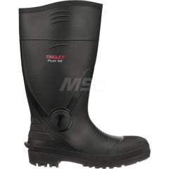 Work Boot: Size 10, 15″ High, Polyvinylchloride, Plain Toe Medium Width, Cleated Sole