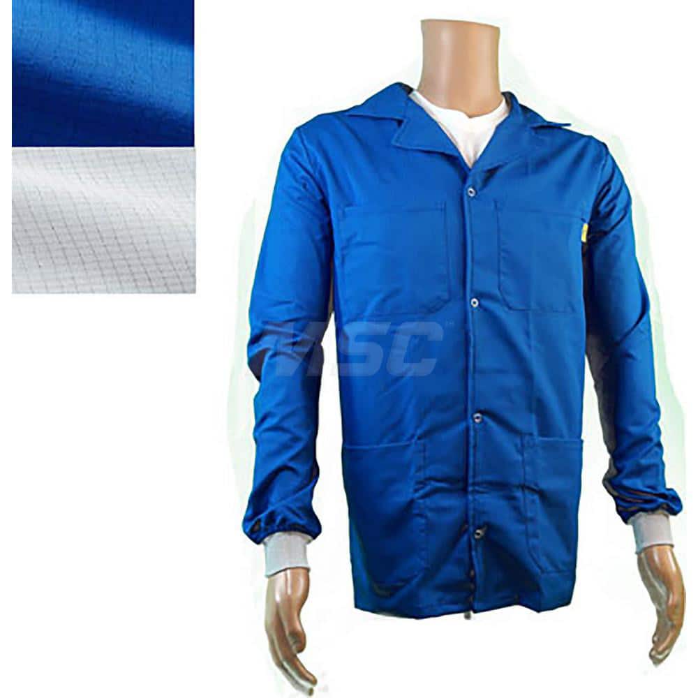 Smocks & Lab Coats; Garment Style: Smock; Material: Carbon; Size: 2X-Large; Color: Blue; Sleeve Length: 24; Closure Type: Snaps; Chest Size: 48; Closure Locaton: Front; Chest Size (Inch): 48; Closure Location: Front