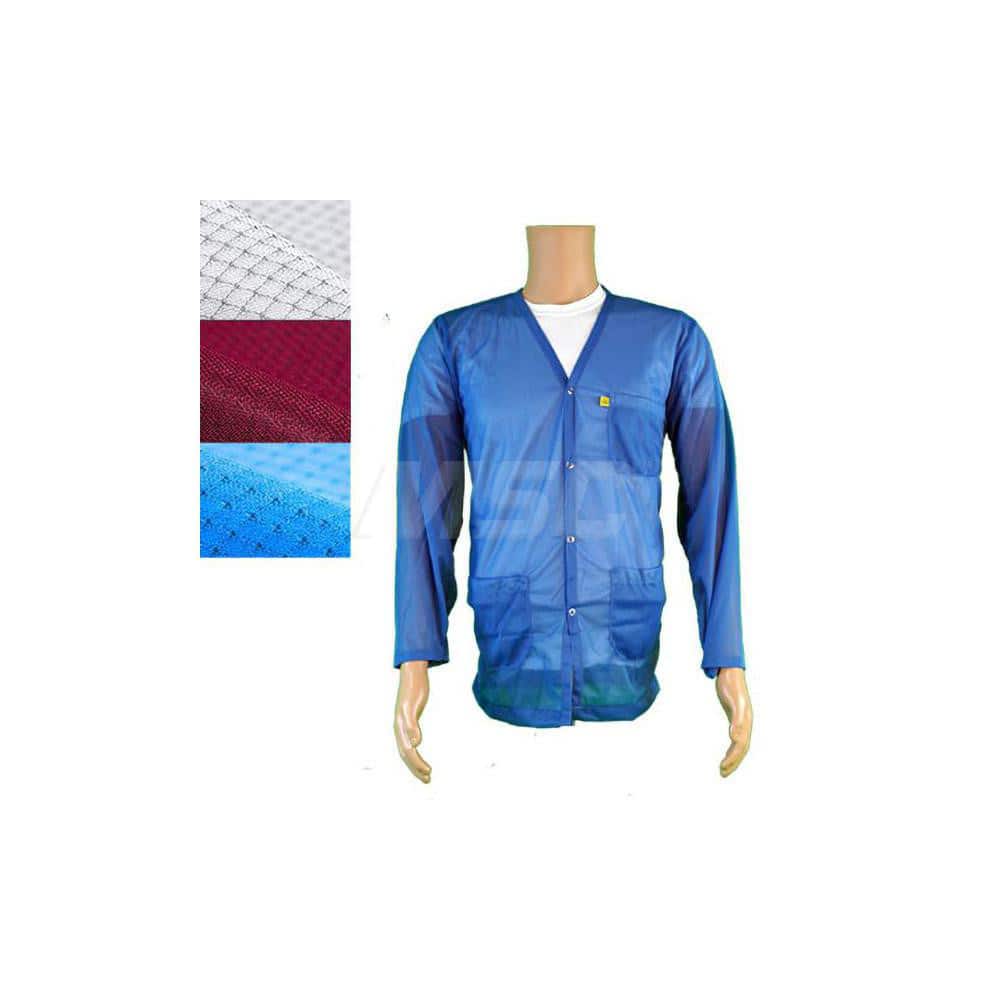 Smocks & Lab Coats; Garment Style: Smock; Material: Carbon; Size: Medium; Color: Blue; Sleeve Length: 23; Closure Type: Snaps; Chest Size: 40; Closure Locaton: Front; Features: Light Weight; Chest Size (Inch): 40; Closure Location: Front