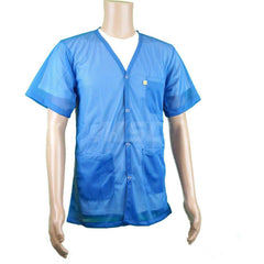 Smocks & Lab Coats; Garment Style: Smock; Material: Carbon; Size: Medium; Color: Blue; Sleeve Length: 23; Closure Type: Snaps; Chest Size: 40; Closure Locaton: Front; Features: Light Weight; Chest Size (Inch): 40; Closure Location: Front