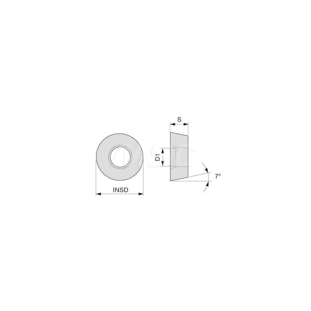 Turning Insert:  RCMT10T3M0-RS T9225,  Solid Carbide TiCN, Al2O3 & TiN Finish,  Neutral,  0.1970″ Corner Radius,  0.0 &deg N/A Round,  Series  RCMT