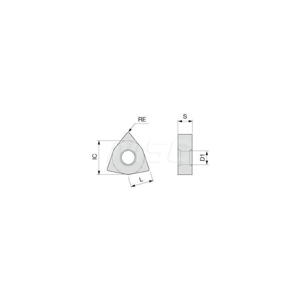 Turning Insert:  WNMG331ETSF AT9530,  Cermet TiAlN Finish,  Neutral,  3/8″ Inscribed Circle,  0.0160″ Corner Radius,  80.0 &deg N/A Trigon,  Series  WNMG