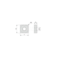 Turning Insert:  SNMG433 TH10,  Solid Carbide Uncoated Finish,  Neutral,  1/2″ Inscribed Circle,  0.0470″ Corner Radius,  90.0 &deg N/A Square,  Series  SNMG