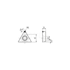 Turning Insert:  Q-TPMW2.520.5 BX330,  Polycrystalline Cubic Boron Nitride Uncoated Finish,  Neutral,  0.0080″ Corner Radius,  60.0 &deg N/A Triangle,  Series  TPMW