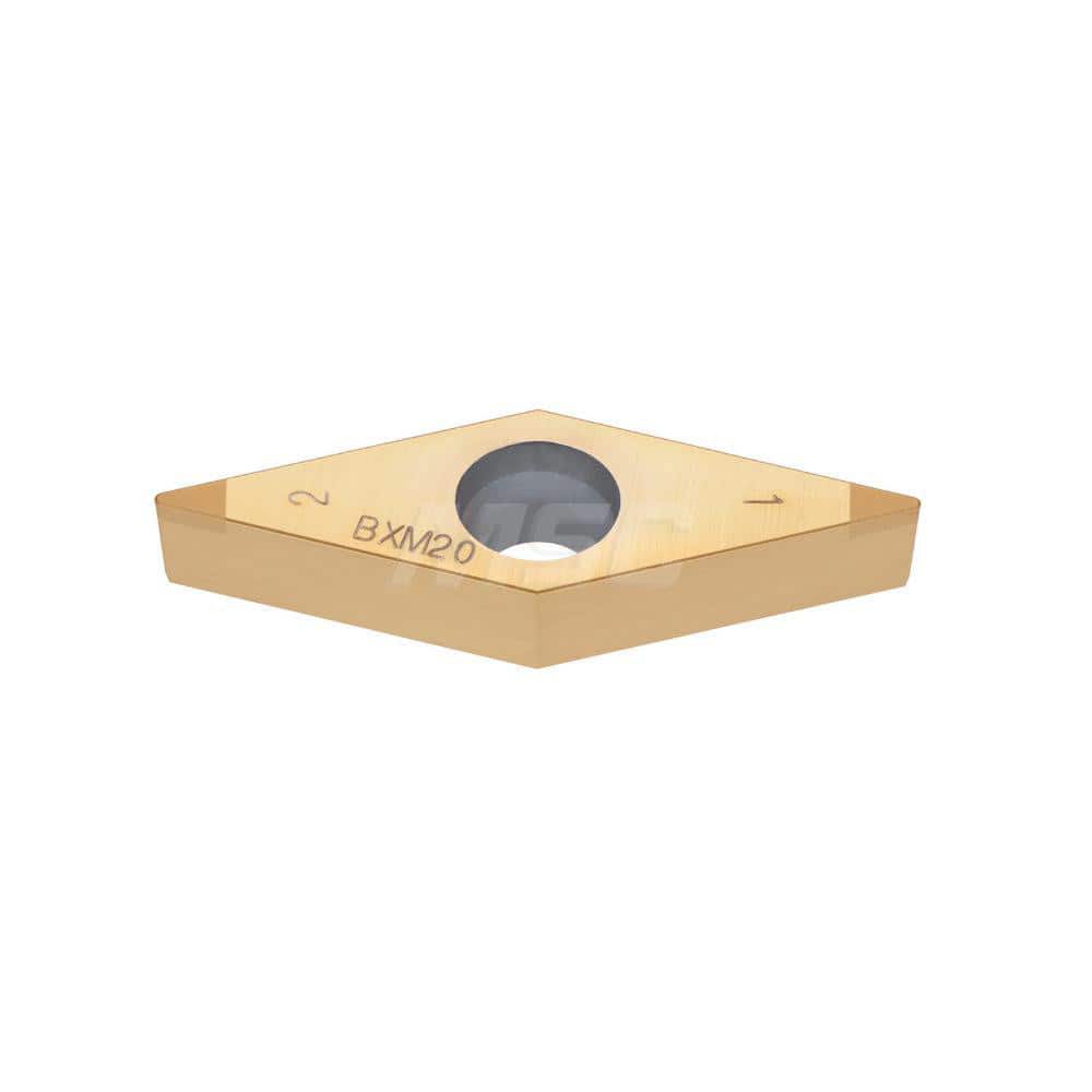 Turning Insert:  2QP-VBMW332 BX330,  Polycrystalline Cubic Boron Nitride Uncoated Finish,  Neutral,  3/8″ Inscribed Circle,  0.0310″ Corner Radius,  35.0 &deg N/A Diamond,  Series  VBMW
