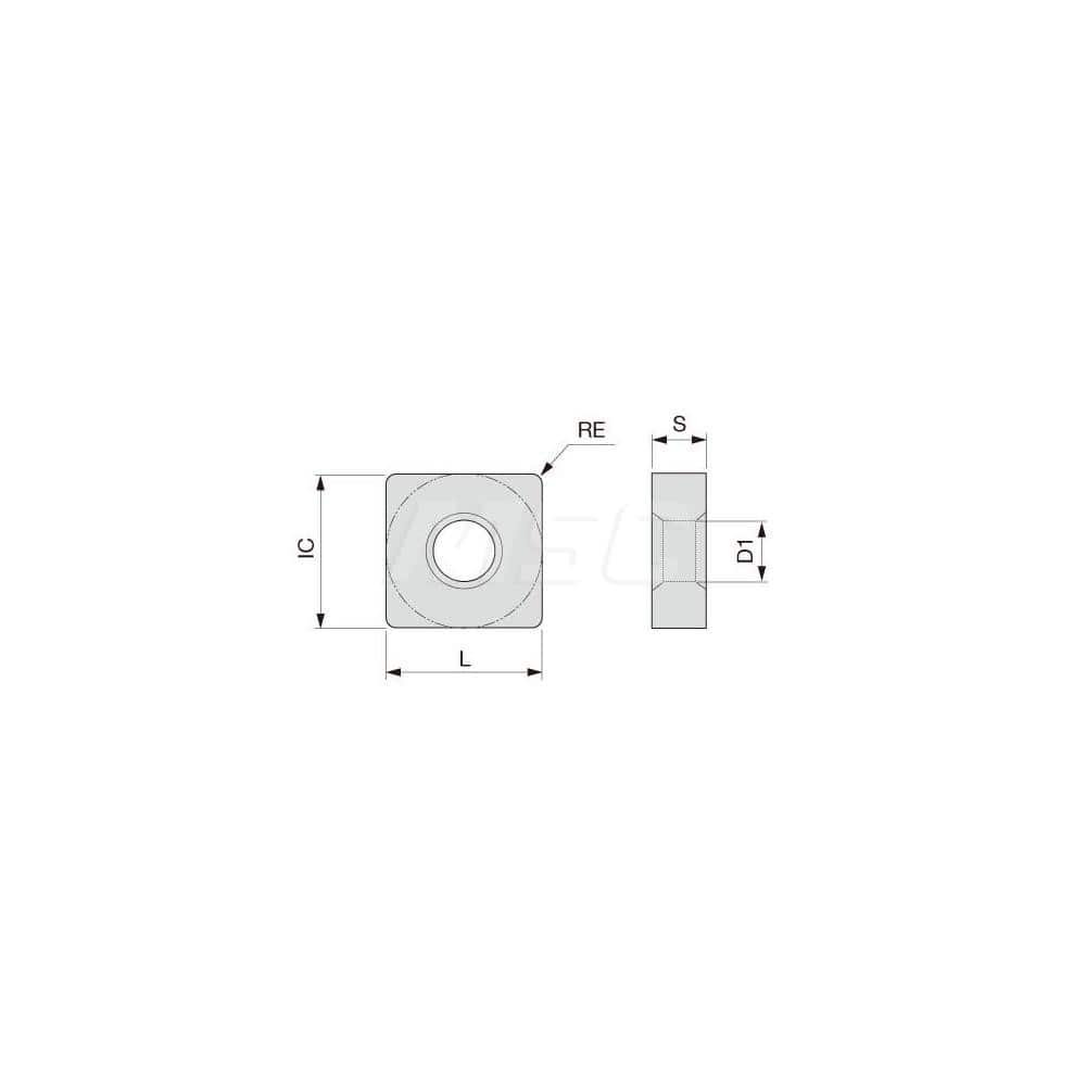 Turning Insert:  SNMG432 TH10,  Solid Carbide Uncoated Finish,  Neutral,  1/2″ Inscribed Circle,  0.0310″ Corner Radius,  90.0 &deg N/A Square,  Series  SNMG