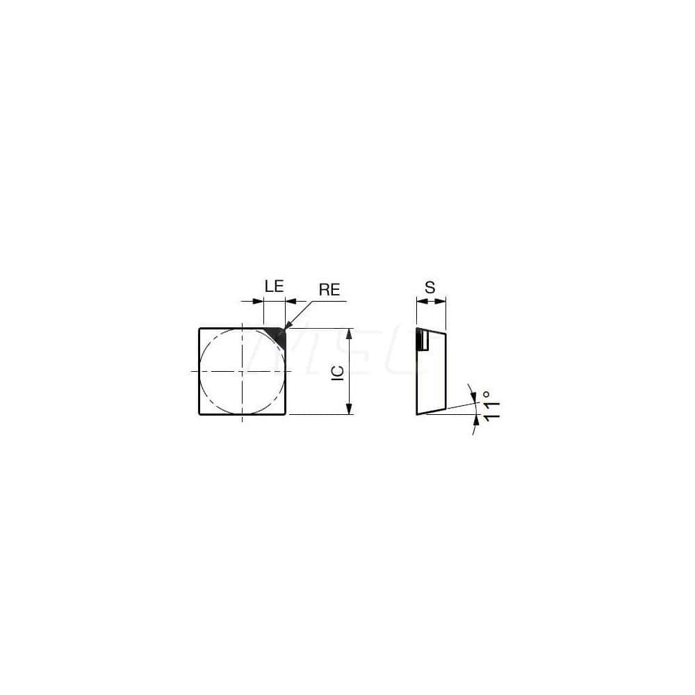 Turning Insert:  Q-SPGN322 BX330,  Polycrystalline Cubic Boron Nitride Uncoated Finish,  Neutral,  3/8″ Inscribed Circle,  0.0310″ Corner Radius,  90.0 &deg N/A Square,  Series  SPGN