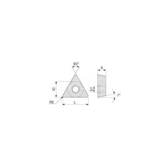 Turning Insert:  TCMT21.52TM AH8015,  Solid Carbide TiAlN Finish,  Neutral,  1/4″ Inscribed Circle,  0.0310″ Corner Radius,  60.0 &deg N/A Triangle,  Series  TCMT