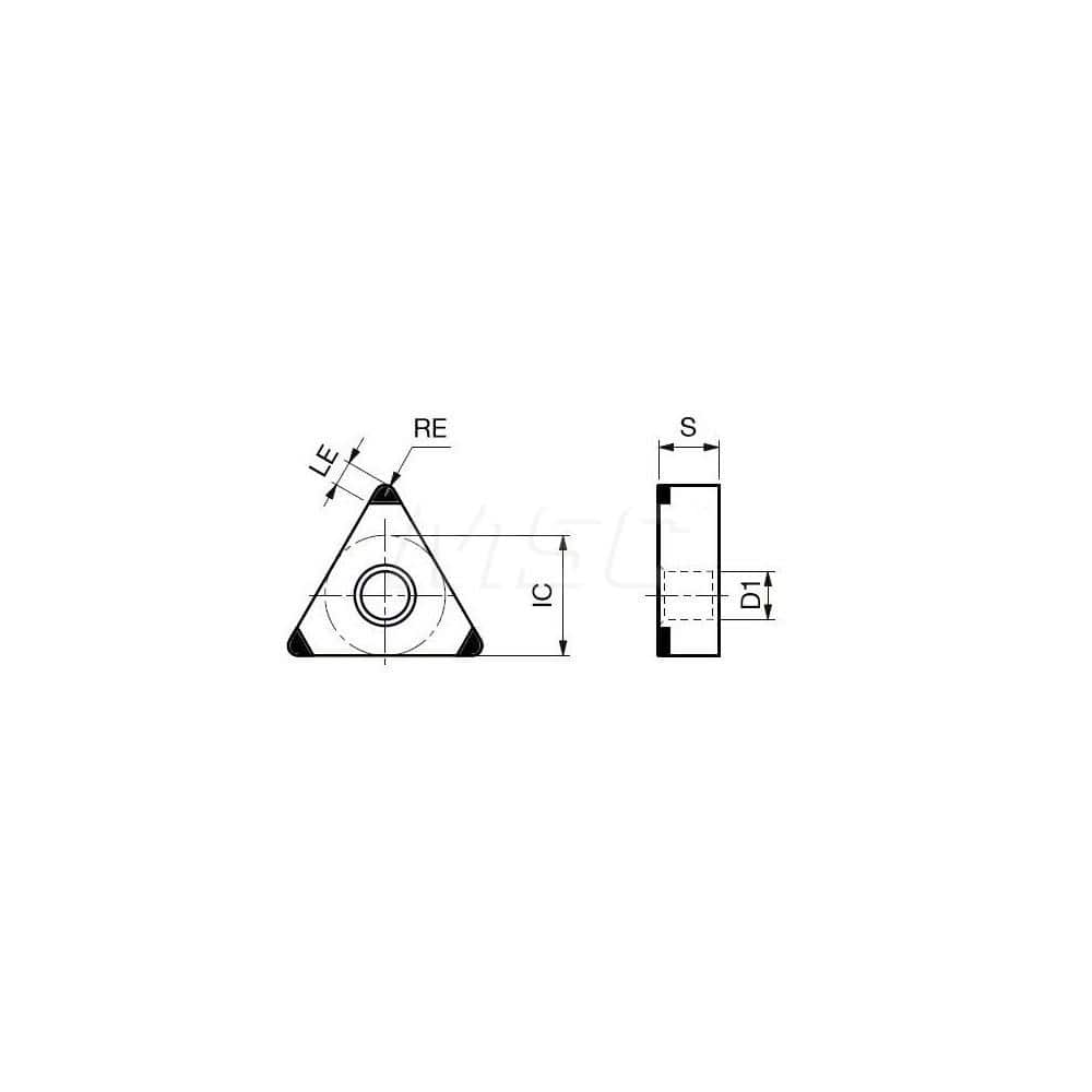 Turning Insert:  3QP-TNGA332-WG BXM10,  Polycrystalline Cubic Boron Nitride TiCN Finish,  Neutral,  3/8″ Inscribed Circle,  0.0310″ Corner Radius,  60.0 &deg N/A Triangle,  Series  TNGA