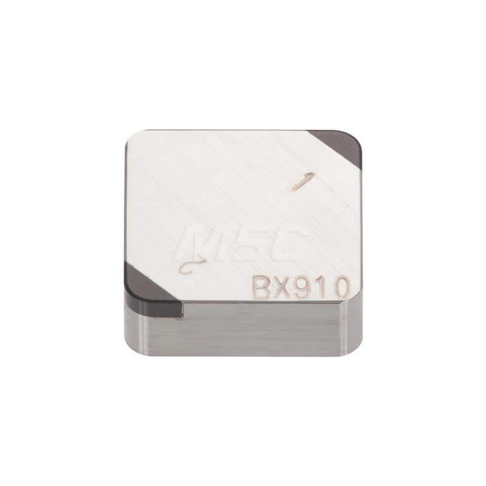 Turning Insert:  2QP-SNGN323 BX910,  Polycrystalline Cubic Boron Nitride Uncoated Finish,  Neutral,  3/8″ Inscribed Circle,  0.0470″ Corner Radius,  90.0 &deg N/A Square,  Series  SNGN