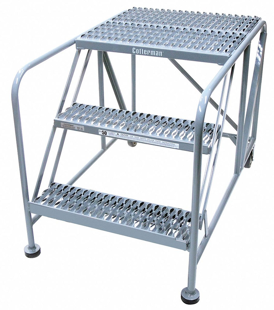 Rolling Work Platform, Steel, Single Access Platform Style, 30" Platform Height