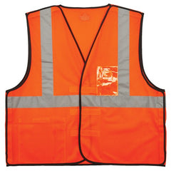 8216BA L/ XL Orange Breakaway Mesh Vest Type R Class 2 W/Id Holder - Exact Tool & Supply