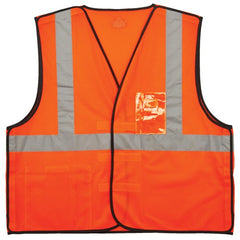 8216BA 2/3 XL Orange Breakaway Mesh Vest Type R Class 2 W/Id Holder - Exact Tool & Supply