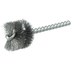 1-1/4″ Power Tube Brush, .008″ Stainless Steel Wire Fill, 1″ Brush Length - Exact Tool & Supply