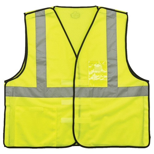 8216BA 2/3 XL Lime Breakaway Mesh Vest Type R Class 2 W/Id Holder - Exact Tool & Supply