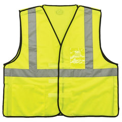 8216BA 2/3 XL Lime Breakaway Mesh Vest Type R Class 2 W/Id Holder - Exact Tool & Supply