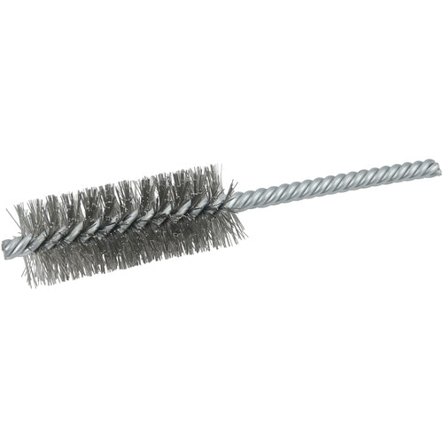1″ Power Tube Brush, .0104″ Stainless Steel Wire Fill, 2-1/2″ Brush Length - Exact Tool & Supply