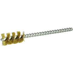 1/2″ Power Tube Brush-0.005″ Brass, 1 Brush Length - Non-Sparking Wire Wheel - Exact Tool & Supply